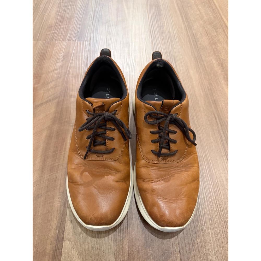 Cole Haan Grand 360 Sneakers Mens 10M Tan Leather Lace Up C40270 Oxford Shoes